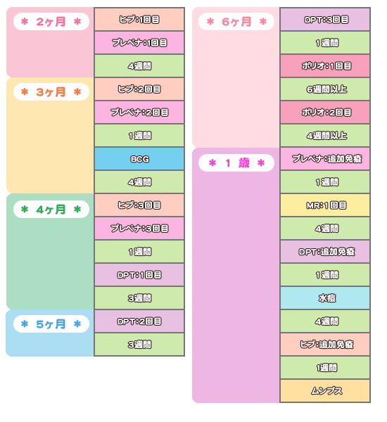小児科予防接種モデルプラン