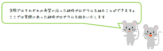 希望に沿った研修プログラムを組むことができます