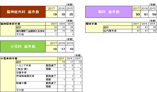 入院主要手術実績